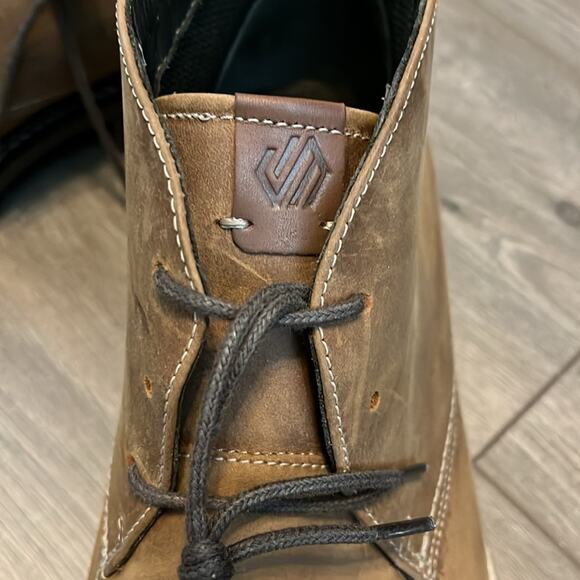 Johnston & Murphy Kipton Chukka Brown Oiled Full Grain Boots Size 13